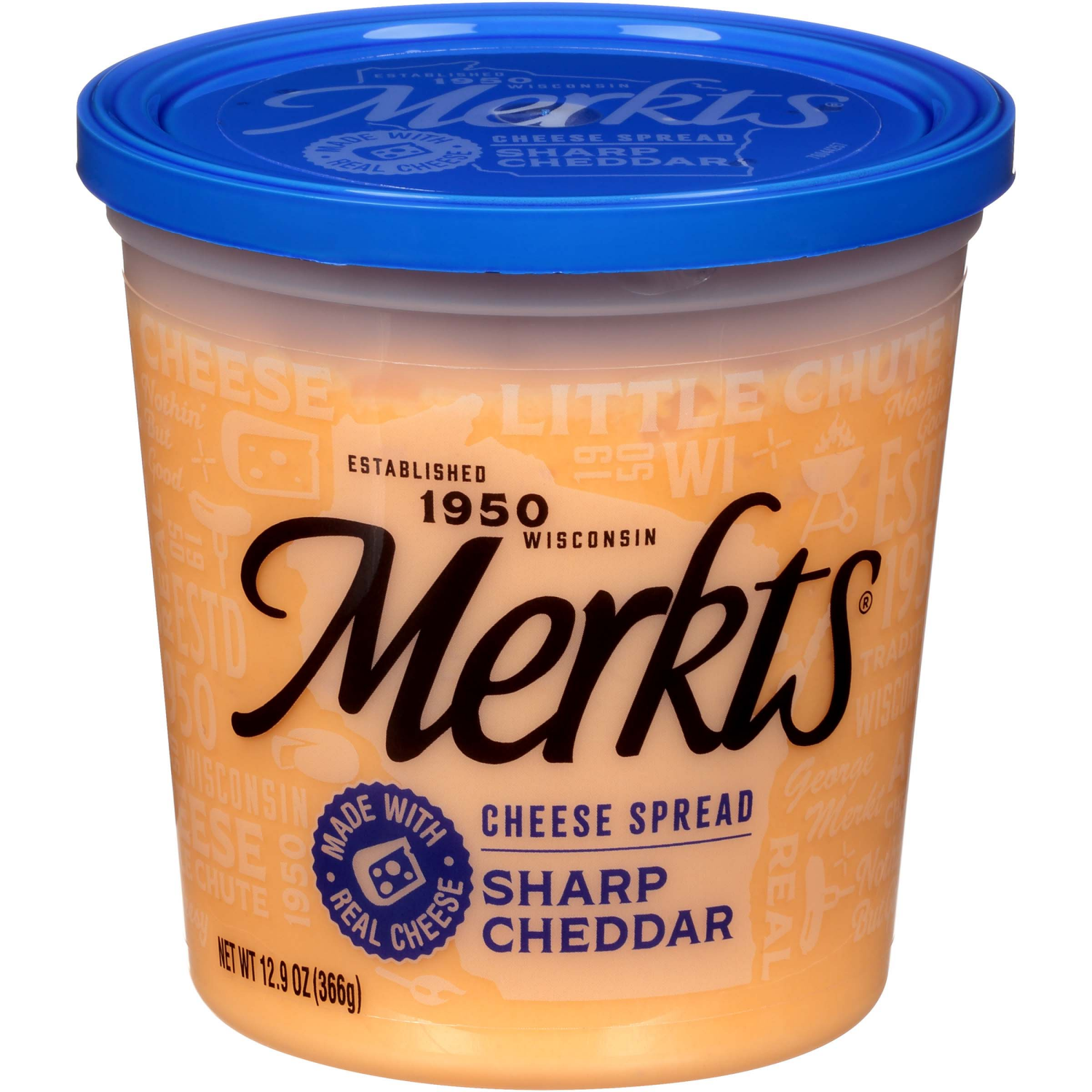 slide 6 of 8, MERKTS Sharp Cheddar Cheese Spread, 12.9 oz