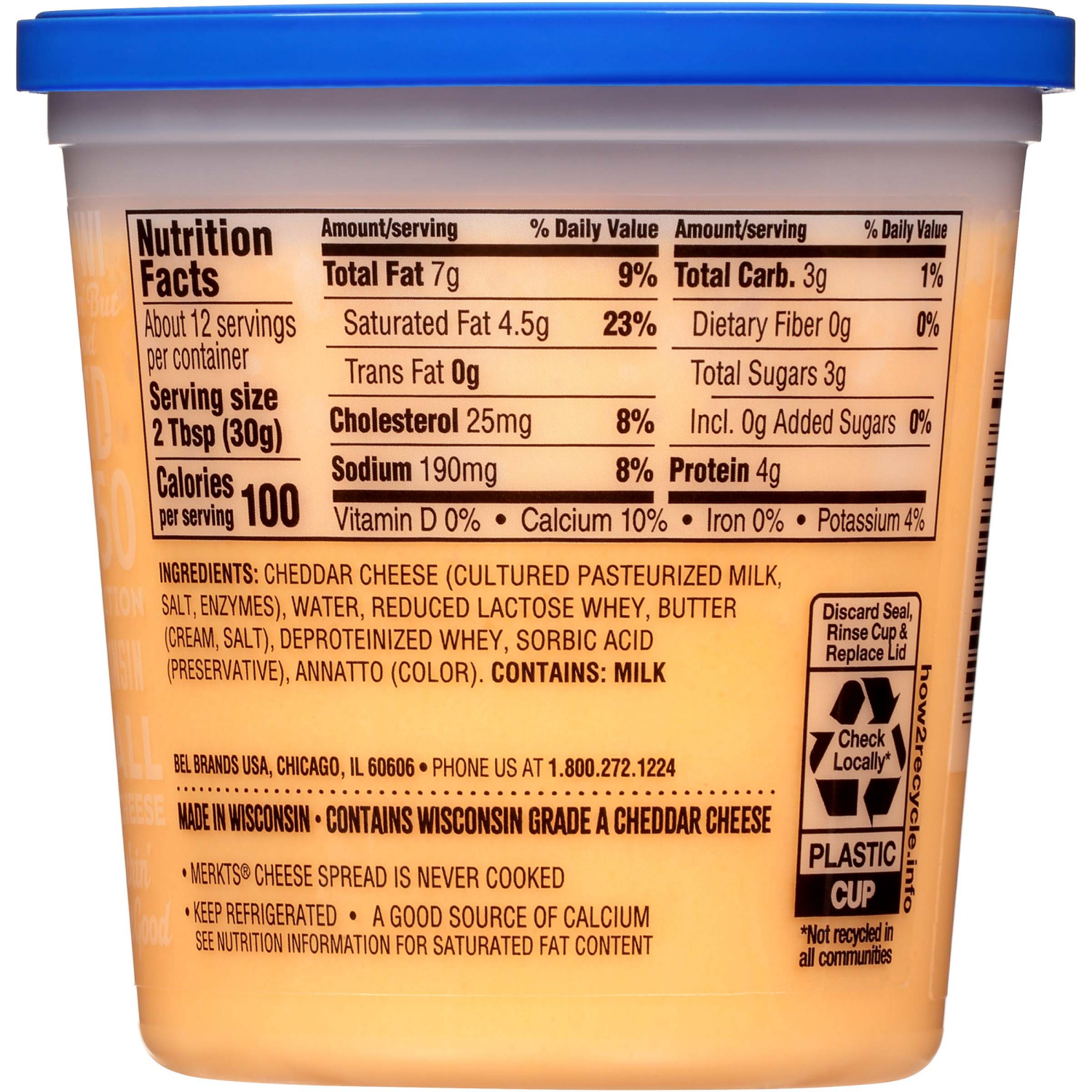 slide 7 of 8, MERKTS Sharp Cheddar Cheese Spread, 12.9 oz