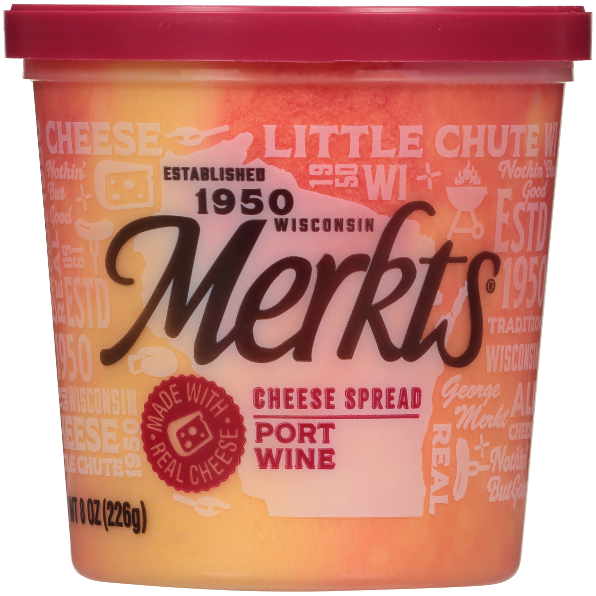 slide 1 of 13, Merkts Port Wine Spreadable Cheese Cup, 8 oz