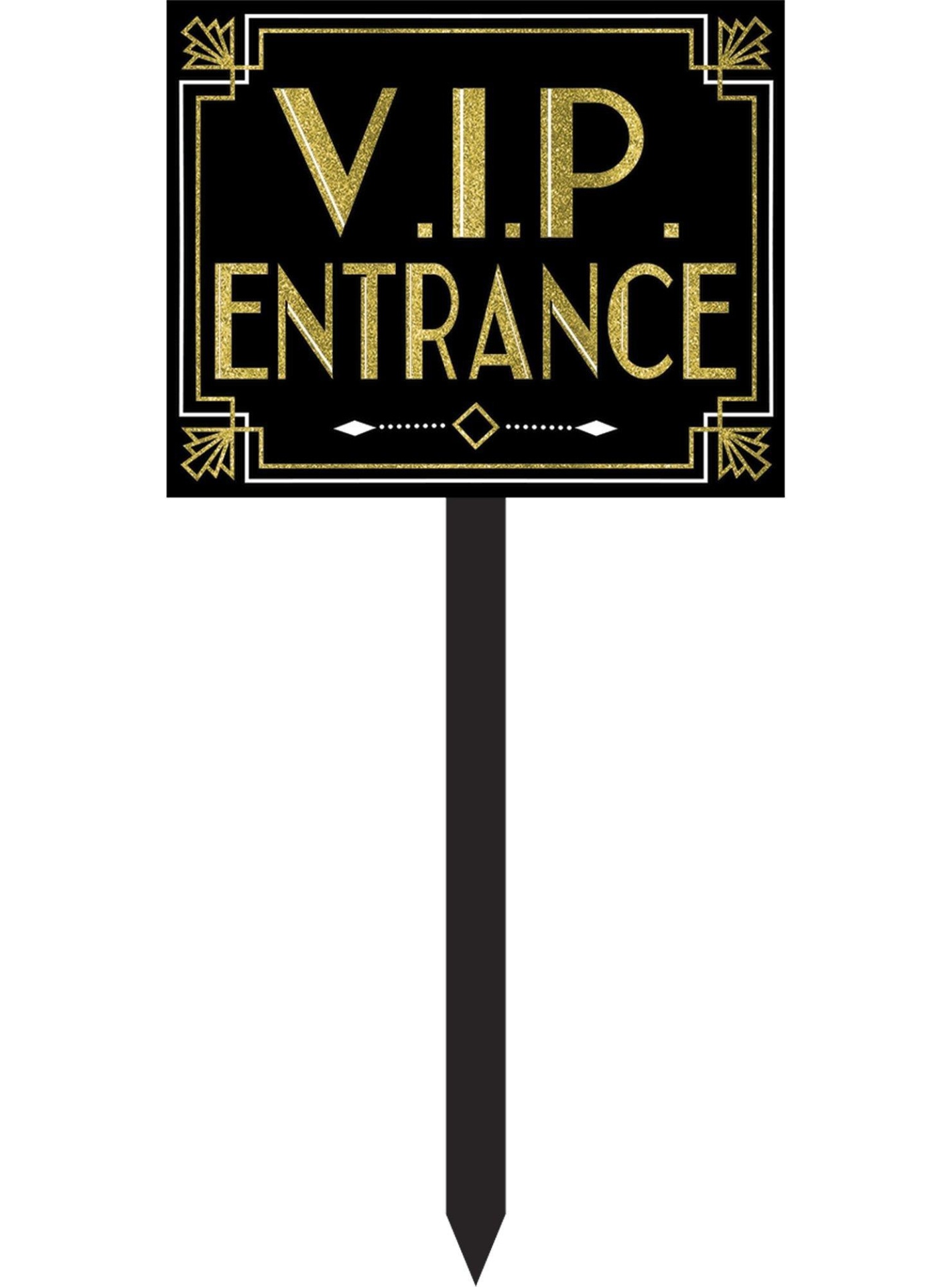 slide 1 of 1, Party City Glitter Hollywood VIP Entrance Yard Stake, 1 ct