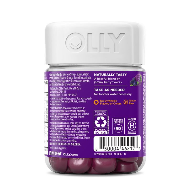 slide 5 of 6, OLLY Immunity Sleep Gummies - Elderberry - 36ct, 36 ct