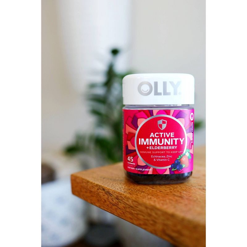 slide 7 of 7, OLLY Active Immunity + Elderberry Support Gummies - Berry Brave - 45ct, 45 ct