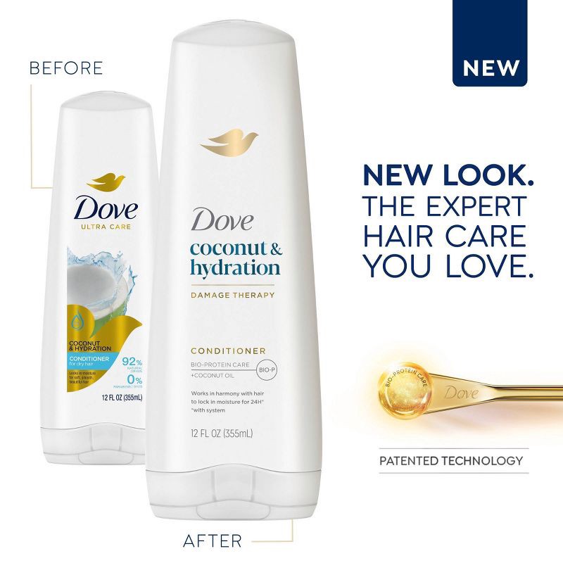 slide 4 of 9, Dove Beauty Coconut & Hydration Shampoo & Conditioner Set - 12 fl oz/ 2ct, 12 fl oz, 2 ct