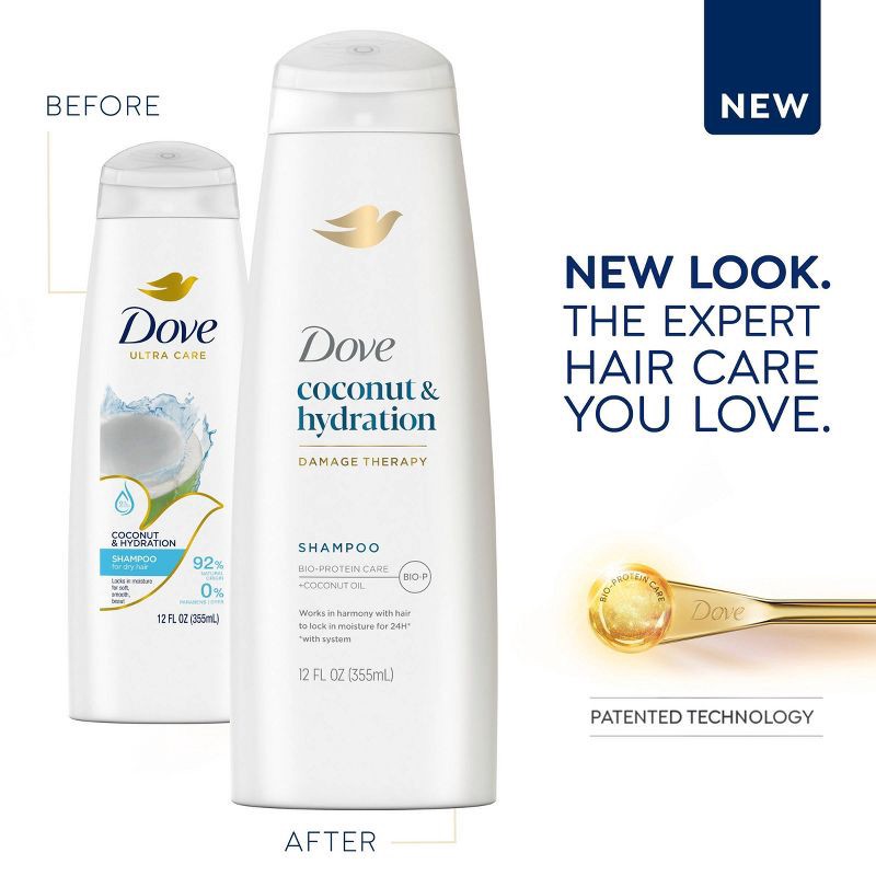 slide 5 of 9, Dove Beauty Coconut & Hydration Shampoo & Conditioner Set - 12 fl oz/ 2ct, 12 fl oz, 2 ct