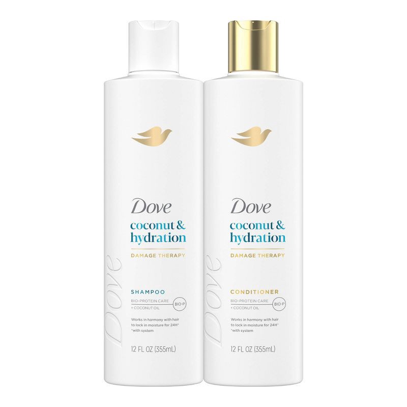 slide 1 of 12, Dove Beauty Coconut & Hydration Shampoo & Conditioner Set - 12 fl oz/ 2ct, 12 fl oz, 2 ct
