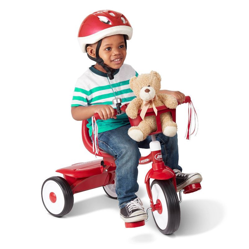 slide 2 of 9, Radio Flyer Fold 2 Go Trike with Bucket: Steel Frame, Plastic Pedals, Ages 1.5-3 Years, 1 ct