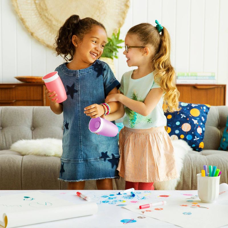 slide 3 of 5, Munchkin Miracle 360? Sippy Cup - 20oz - 2pk - Pink/Purple, 2 ct; 20 oz