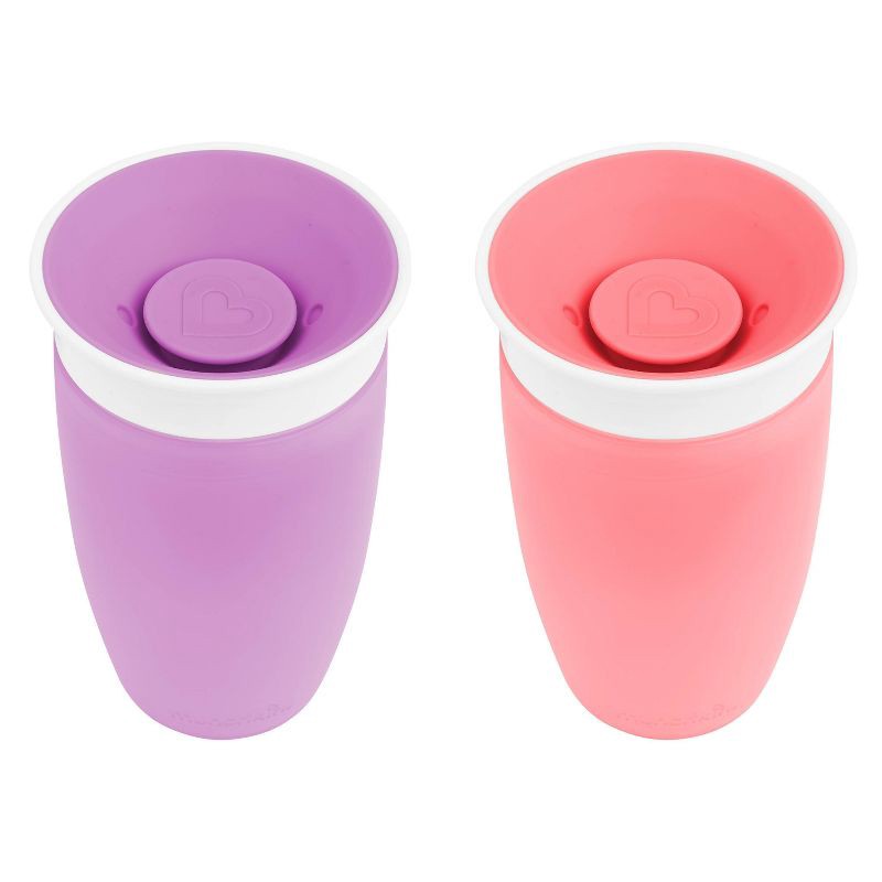 slide 5 of 5, Munchkin Miracle 360? Sippy Cup - 20oz - 2pk - Pink/Purple, 2 ct; 20 oz