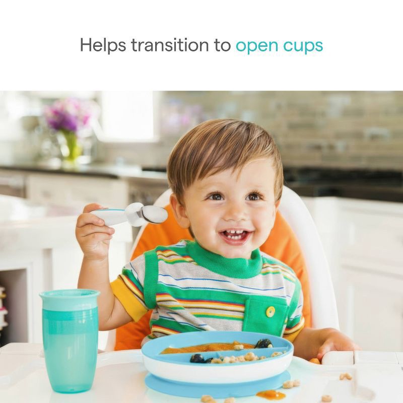 slide 2 of 7, Munchkin Miracle 360 Sippy Cup 10oz/2pk - Blue/Mint, 2 ct; 10 oz