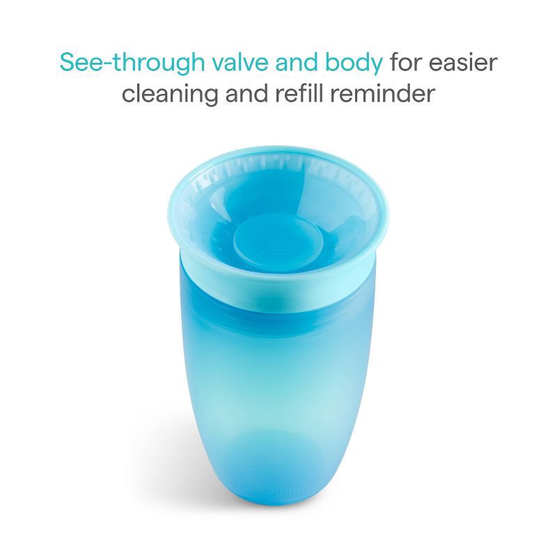 slide 3 of 7, Munchkin Miracle 360 Sippy Cup 10oz/2pk - Blue/Mint, 2 ct; 10 oz