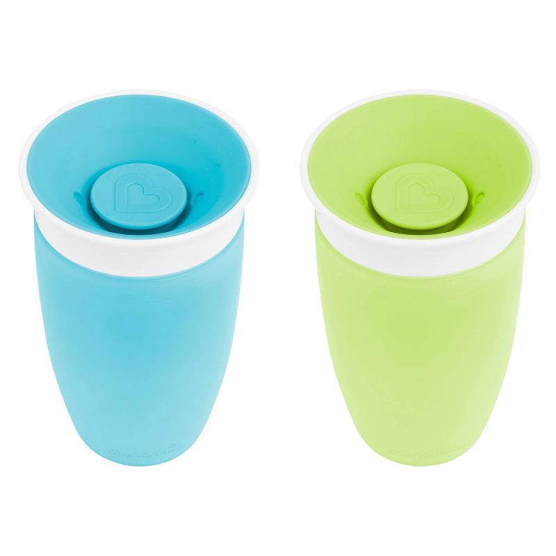 slide 5 of 5, Munchkin Miracle 360° Sippy Cup - 20oz - 2pk - Green/Blue, 2 ct; 20 oz