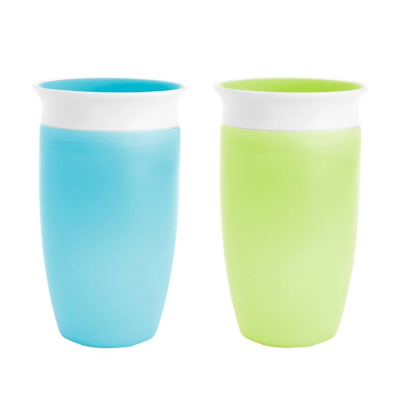 slide 1 of 5, Munchkin Miracle 360° Sippy Cup - 20oz - 2pk - Green/Blue, 2 ct; 20 oz