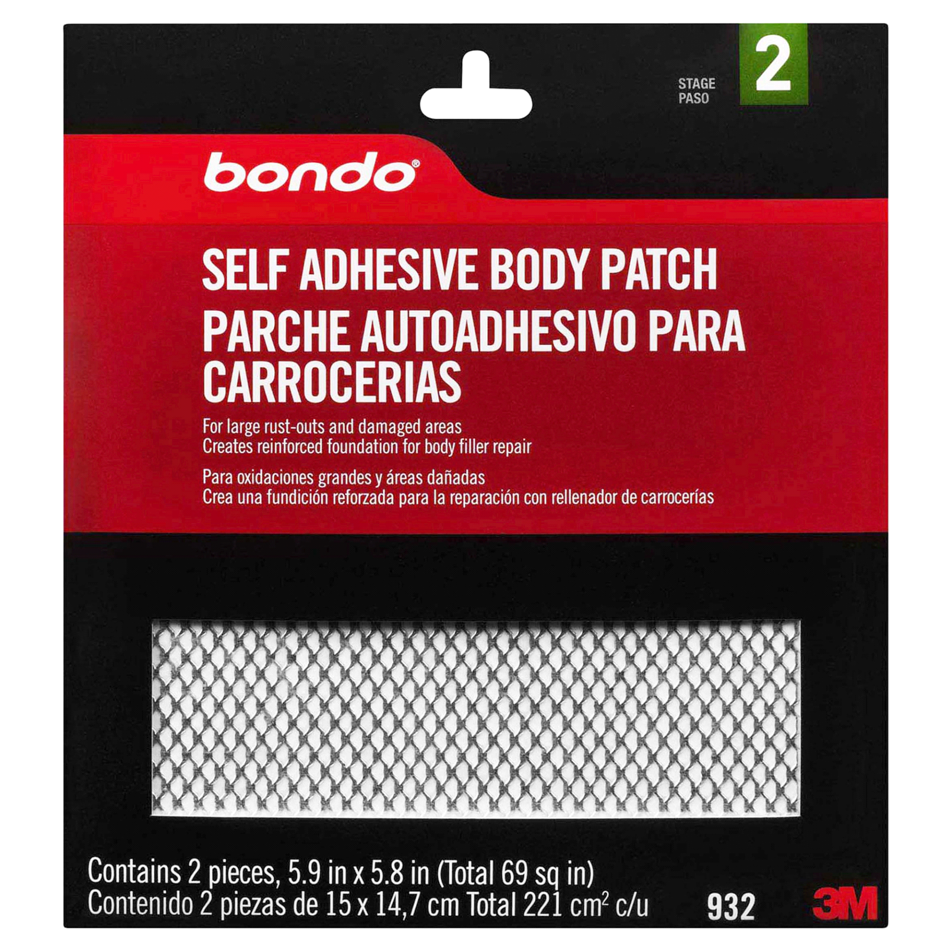 slide 1 of 1, Bondo Self Adhesive Body Patch, 1 ct