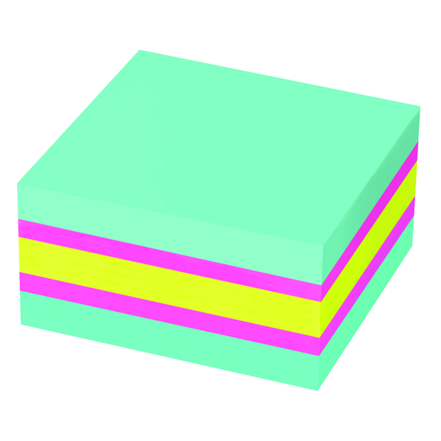 slide 2 of 2, Post-it 3" Super Sticky Notes Cube /Cube - Bright Colors, 3 in