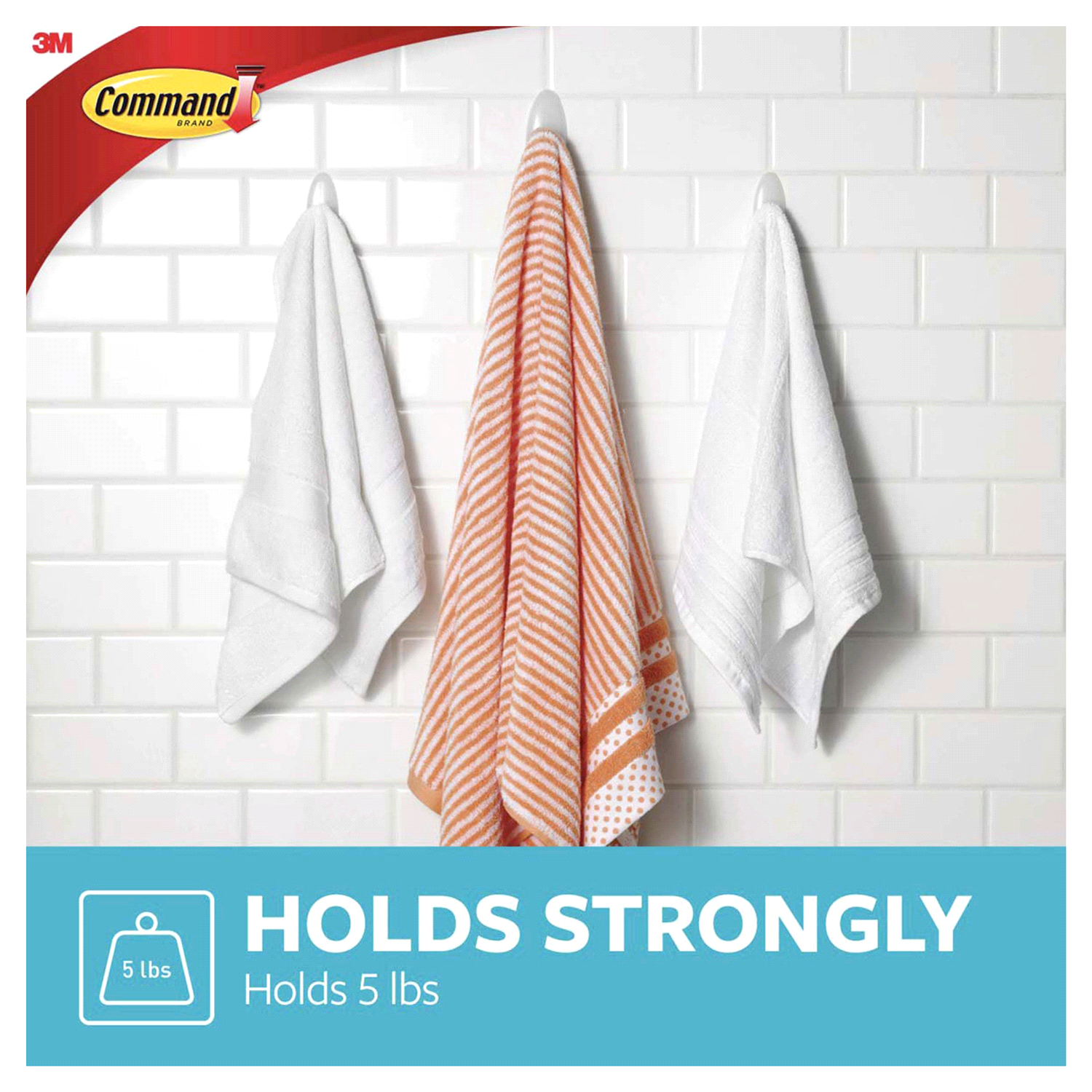 slide 2 of 5, Command Large Towel Hooks, 3 ct