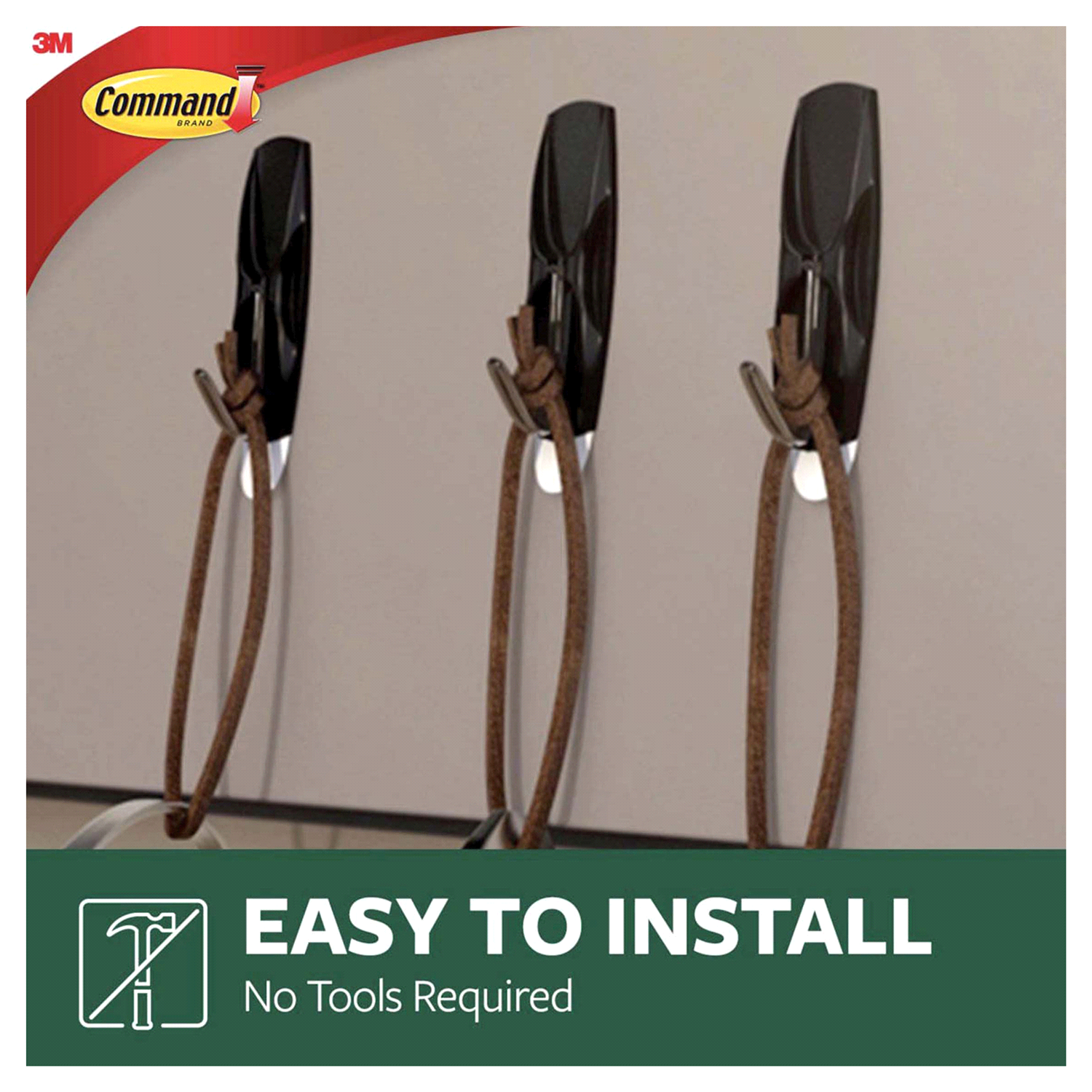 slide 3 of 5, Command Outdoor Stainless Steel Wire Hooks, 2 ct