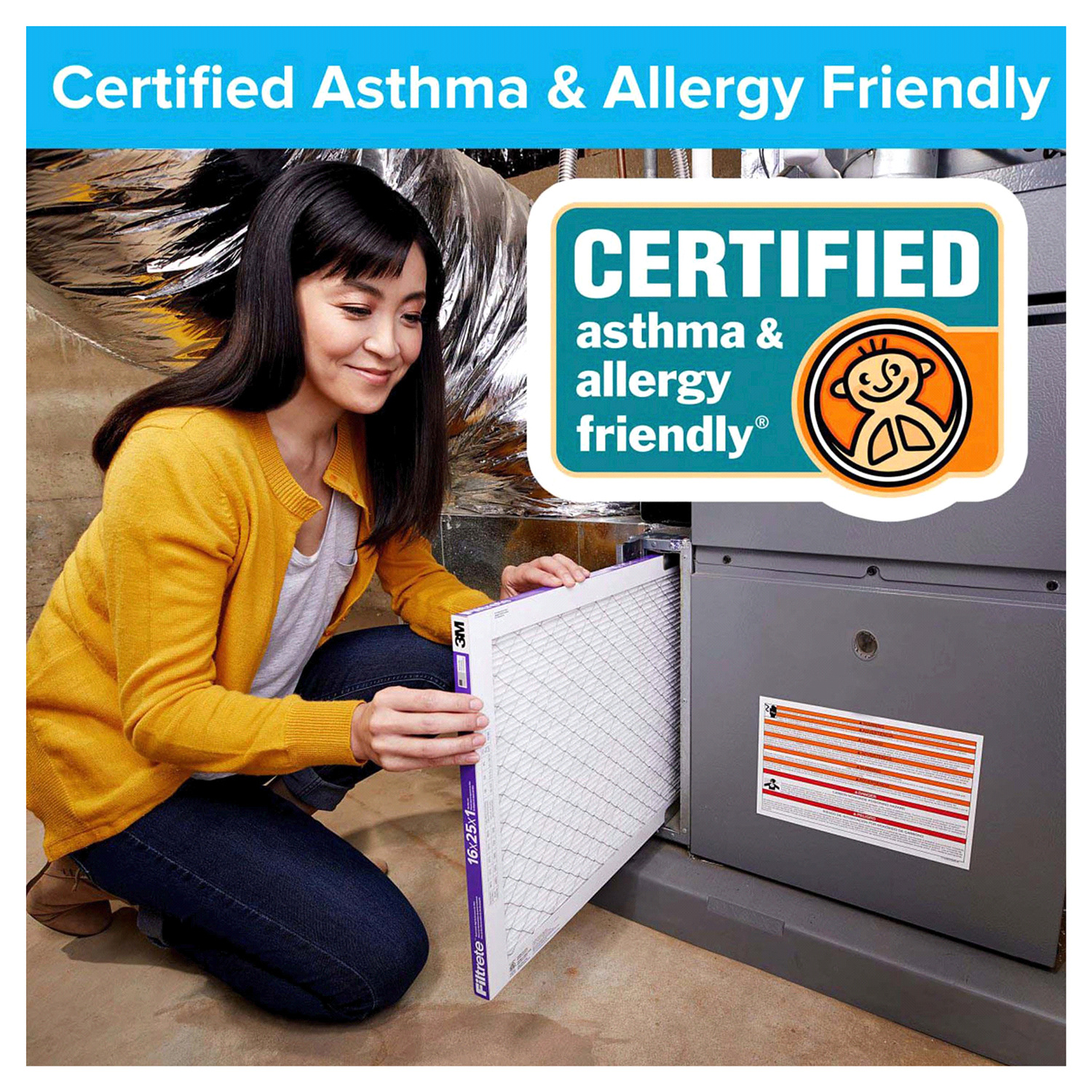 slide 3 of 5, 3M Filtrete Ultra Allergen Reduction Deep Pleat Filter, 16 in x 25 in x 5 in (40,6 cm x 63,5 cm x 12,7 cm), 16 in x 25 in x 5 in