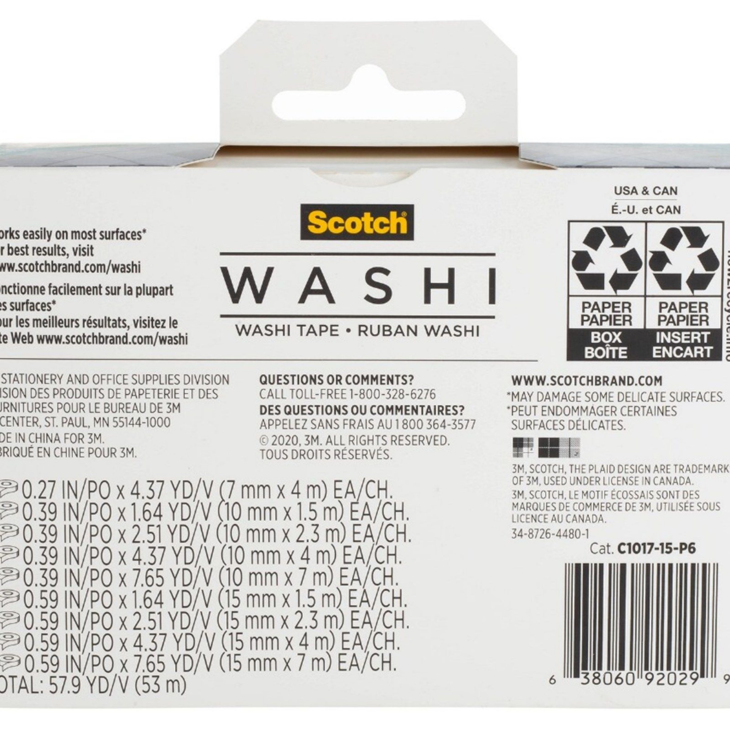 slide 2 of 3, Scotch Expressions Washi Tape, Gold Foil, 7.65 yd