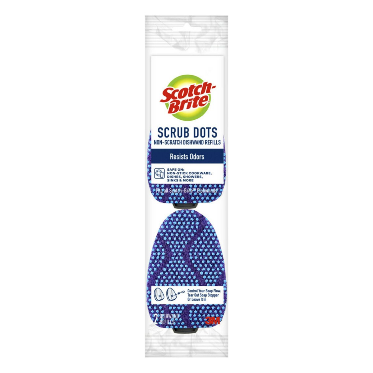 slide 1 of 7, Scotch-Brite Stay Fresh Non-Scratch Dishwand Refills 2 Each, 2 ct