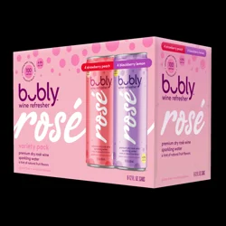 Bubly Rose Wine Refresher Variety Cans - 8-12 fl oz