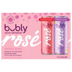 Bubly Rose Wine Refresher Variety Cans - 8-12 fl oz