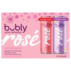 Bubly Rose Wine Refresher Variety Cans - 8-12 fl oz