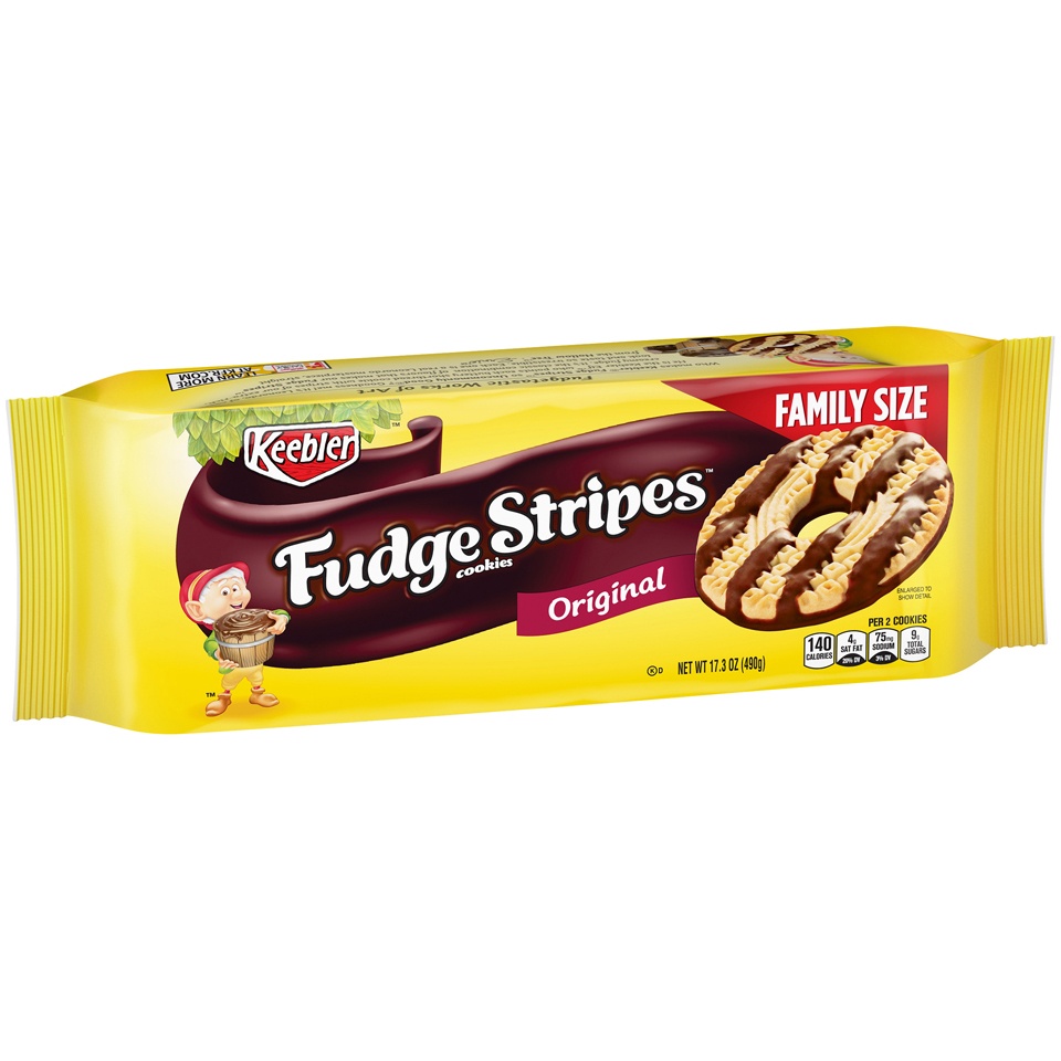 slide 4 of 4, Keebler Fudge Stripes Family Size Cookies - 17.3oz, 17.3 oz