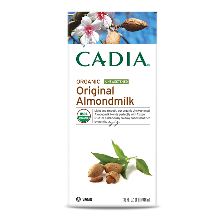 slide 1 of 1, Cadia Organic Original Unsweetened Almondmilk, 32 fl oz