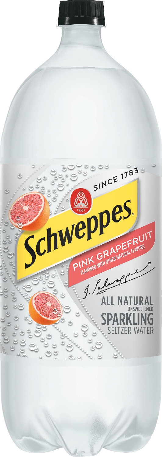 Schweppes Pink Grapefruit Sparkling Seltzer Water bottle 2 liter Shipt