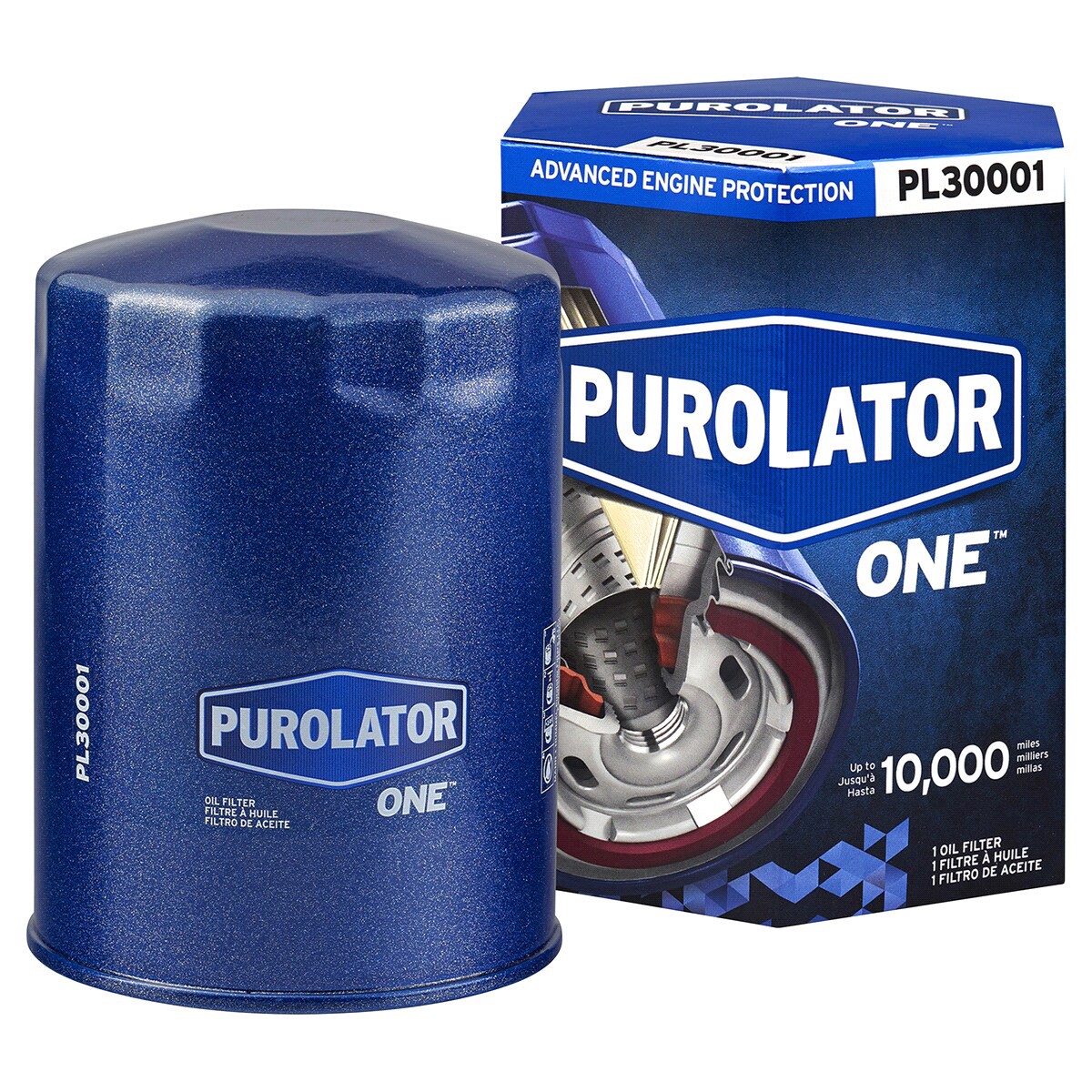 slide 1 of 1, Purolator PL30001 PurolatorONE Advanced Engine Protection Oil Filter, 1 ct