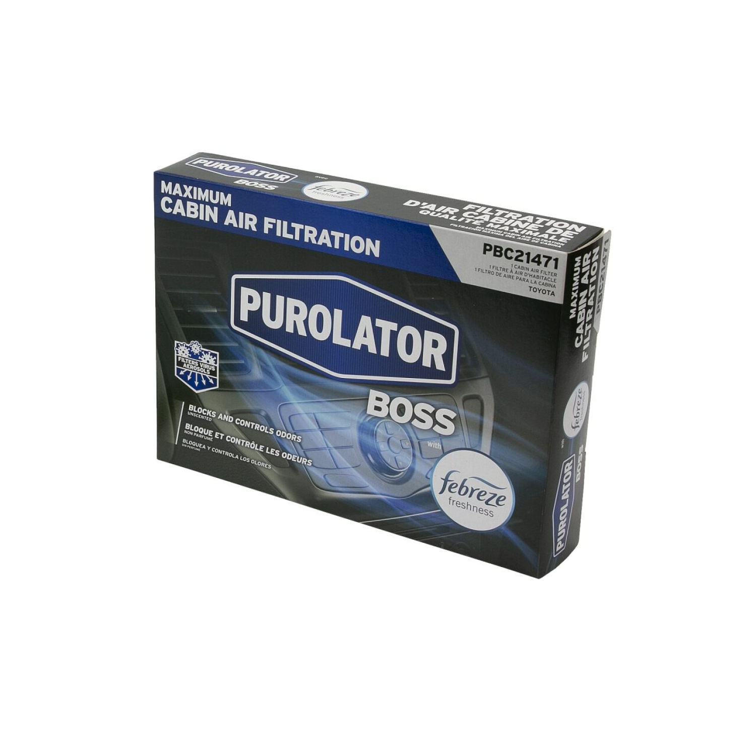 slide 3 of 3, Purolator PBC21471 PurolatorBOSS Premium Cabin Air Filter with Febreze Freshness, 1 ct