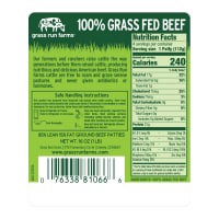 slide 7 of 13, Grass Run Farms Ground Beef Patties, 85% Lean, 15% Fat, 1 lb