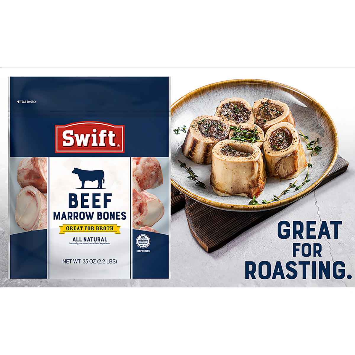 slide 5 of 6, Swift Beef Marrow Bones, 1 ct