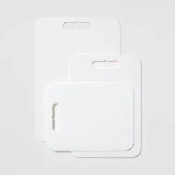 3pc Poly Essentials Cutting Board Set White - Made By Design