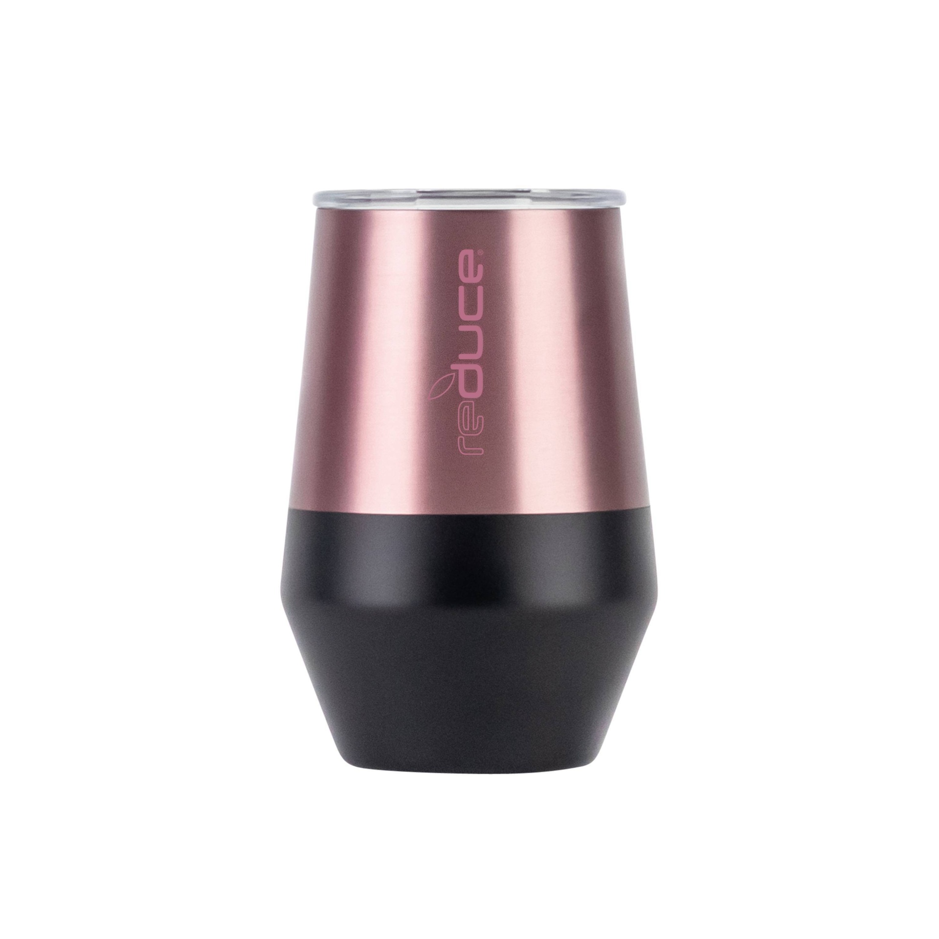 slide 1 of 4, Reduce Wine Tumbler Rose Gold, 12 oz