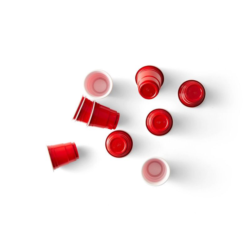 slide 2 of 7, Houdini 20pk Disposable Shot Glasses: Red Plastic Shot Cups, 2oz Capacity, 20 ct, 2 oz