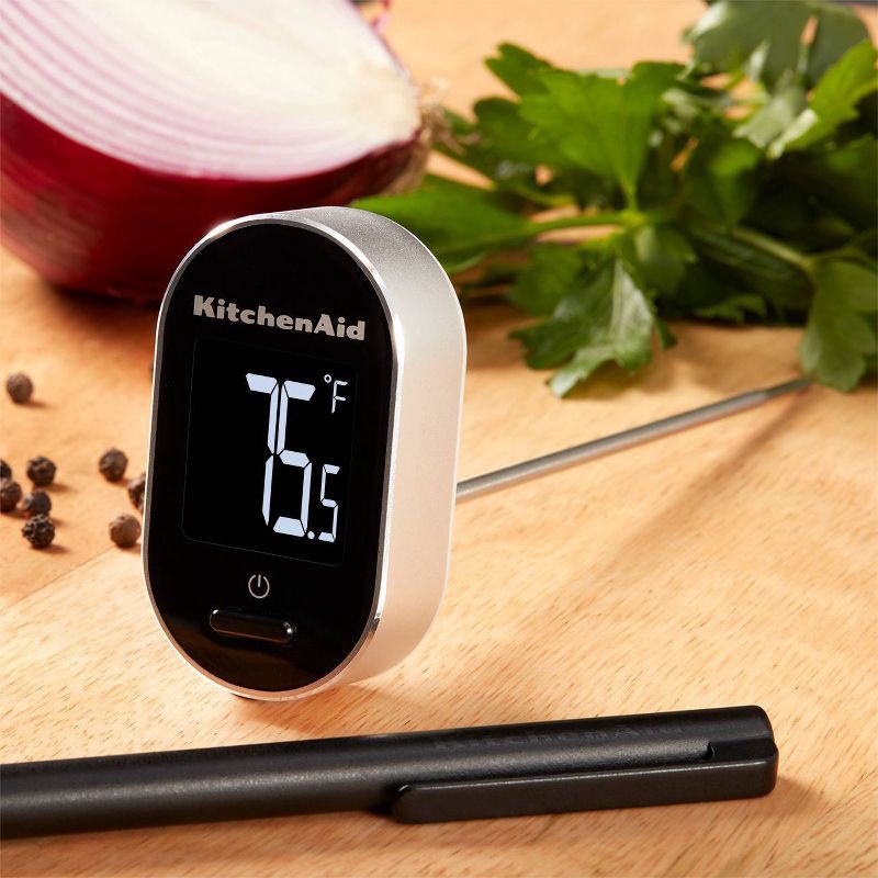 slide 2 of 7, KitchenAid Pivoting Display Digital Instant-Read Kitchen Thermometer, 1 ct