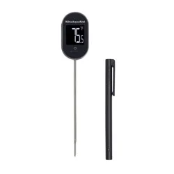 KitchenAid Pivoting Display Digital Instant-Read Kitchen Thermometer: Meat & Food Thermometer, Black, -4 to 482°F Range