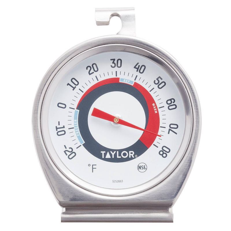 slide 2 of 5, Taylor Refrigerator and Freezer Analog Dial Thermometer, 1 ct