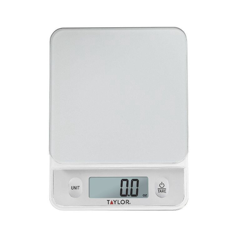 slide 2 of 10, Taylor Digital Kitchen Glass Top 11lb Food Scale Silver, 11 lb