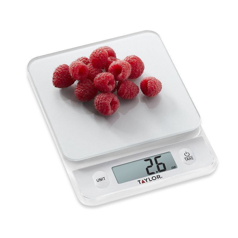 slide 5 of 10, Taylor Digital Kitchen Glass Top 11lb Food Scale Silver, 11 lb