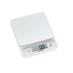 Taylor Digital Kitchen Glass Top 11lb Food Scale Silver