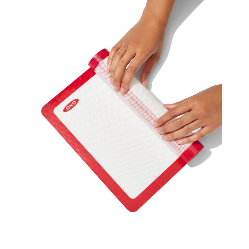 slide 2 of 5, OXO 11.5"x16.5" Silicone Baking Mat: Oven & Dishwasher Safe, Red, Rectangle, Pastry & Oven Mat, 1 ct