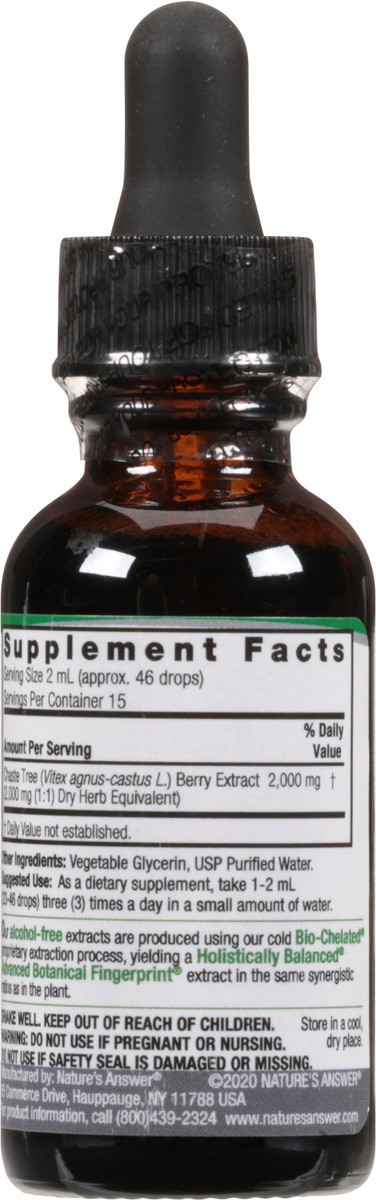 slide 4 of 12, Nature's Answer Fluid Extract Chasteberry Vitex Agnus Castus 1 fl oz, 1 fl oz