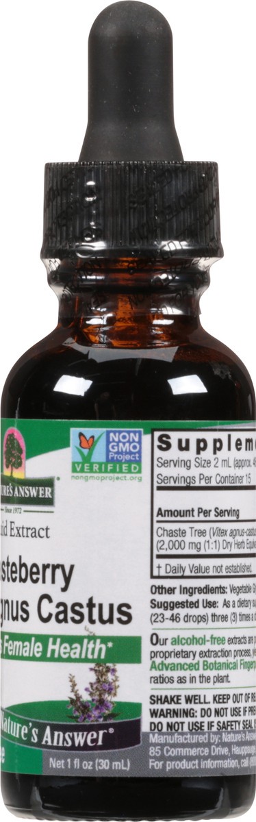 slide 7 of 12, Nature's Answer Fluid Extract Chasteberry Vitex Agnus Castus 1 fl oz, 1 fl oz
