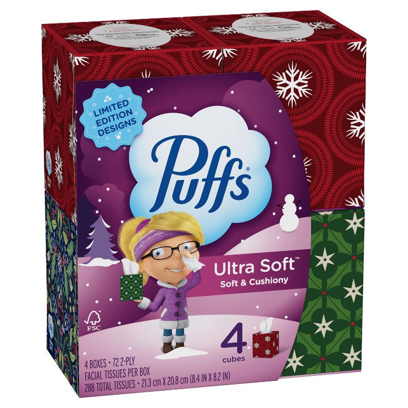 slide 15 of 16, Puffs Ultra Soft Facial Tissue - 4pk/288ct, 4 ct, 288 ct