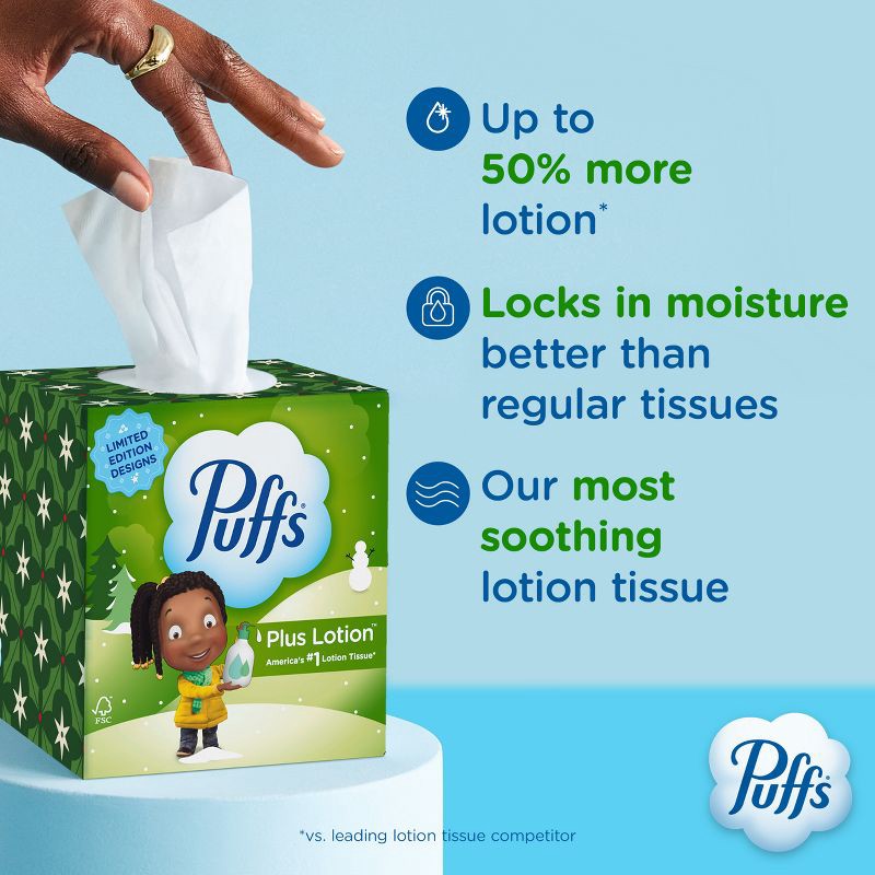 slide 2 of 16, Puffs Plus Lotion Facial Tissue - 4pk/288ct, 4 ct, 288 ct