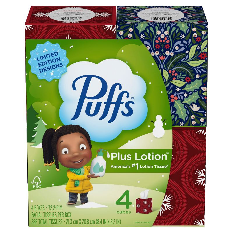 slide 13 of 16, Puffs Plus Lotion Facial Tissue - 4pk/288ct, 4 ct, 288 ct