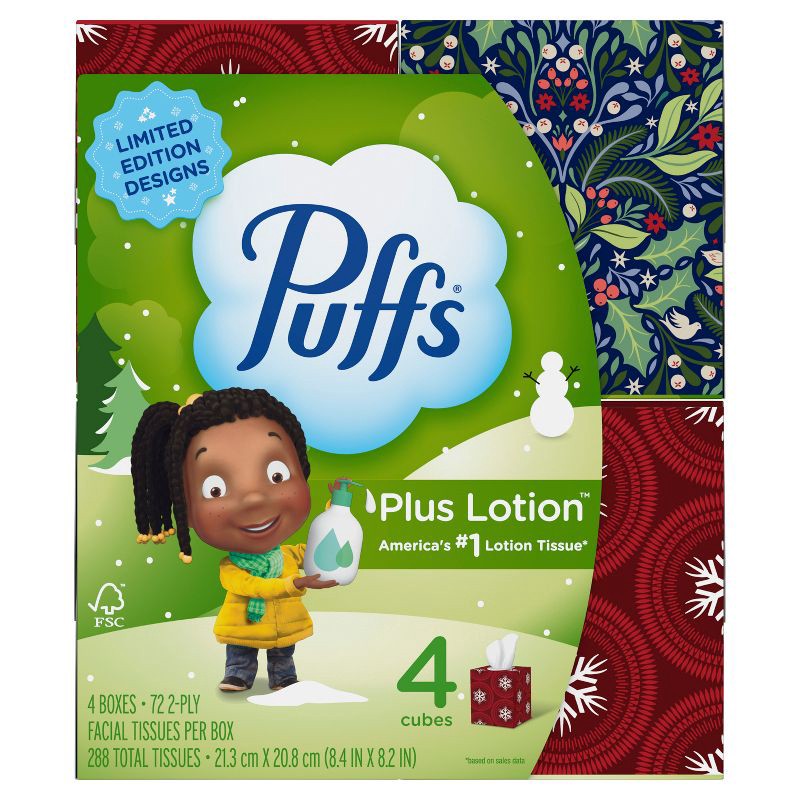slide 14 of 16, Puffs Plus Lotion Facial Tissue - 4pk/288ct, 4 ct, 288 ct