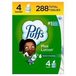 Puffs Plus Lotion Facial Tissue - 4pk/288ct